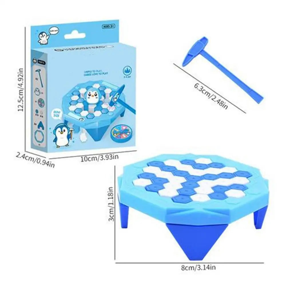 Penguin Ice-Breaking Game ABS Hand-Eye Coordination Puzzle Challenge Portable Desktop Toy Parent-Child Interactive Board Games